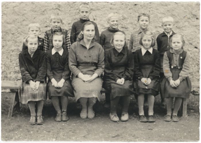 Audevälja kooli õpilased umbes 1960.a.