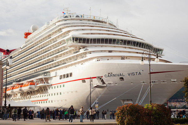 THe Carnival Vista cruise ship which ties up at La Romana cruise port