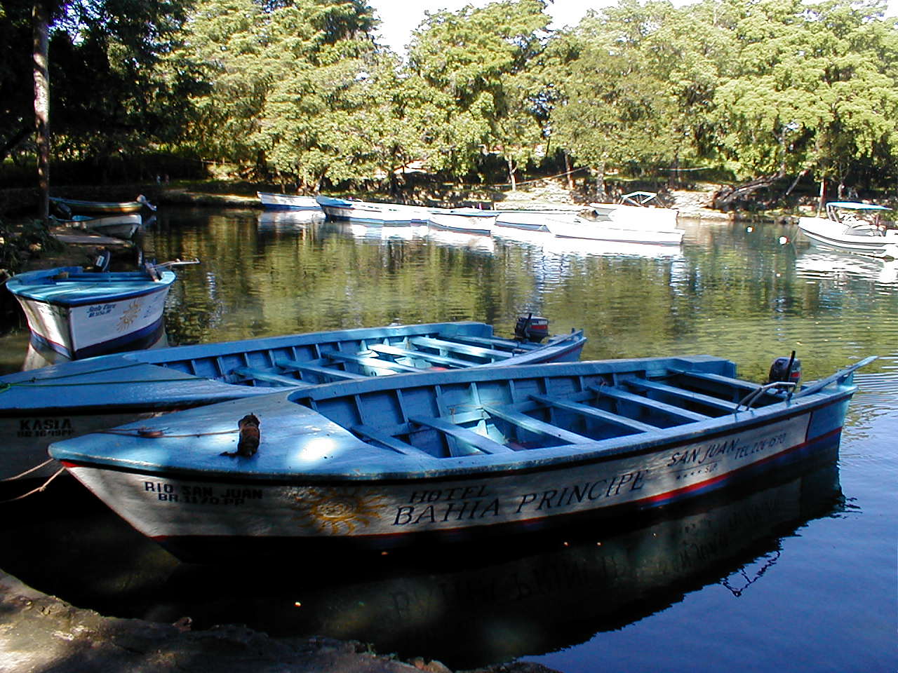 Photo of boats at Gri Gri Lagoon in Rio San Juan