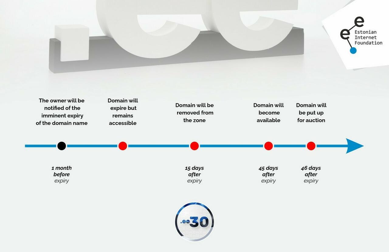 How can you prevent your .ee domain from being unexpectedly deleted and auctioned? 