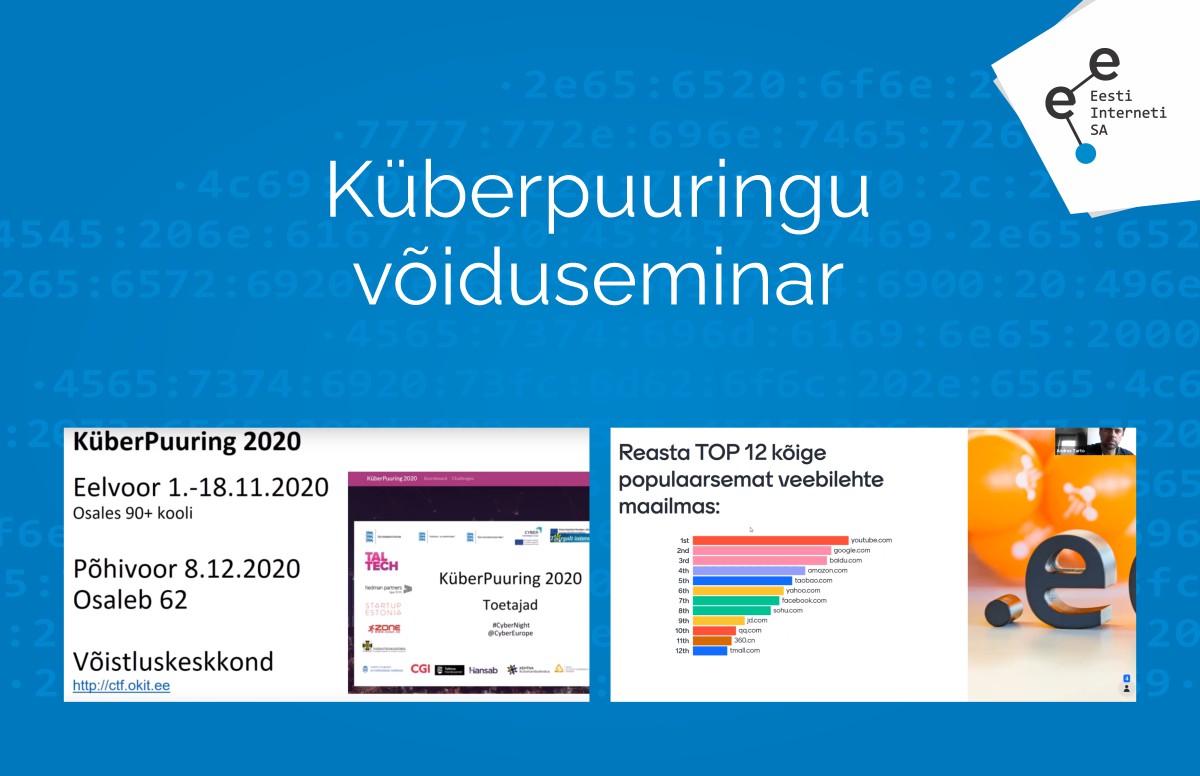 Korraldasime Küberpuuringu võitjatele veebiseminari domeenindusest