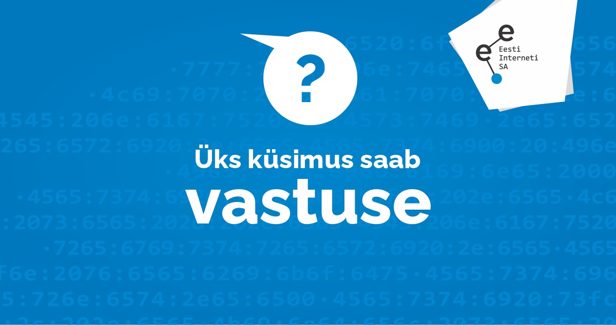 Küsimus saab vastuse: öelge palun, kas teie saate kustutada ühe valeinfot levitava .ee domeeni?