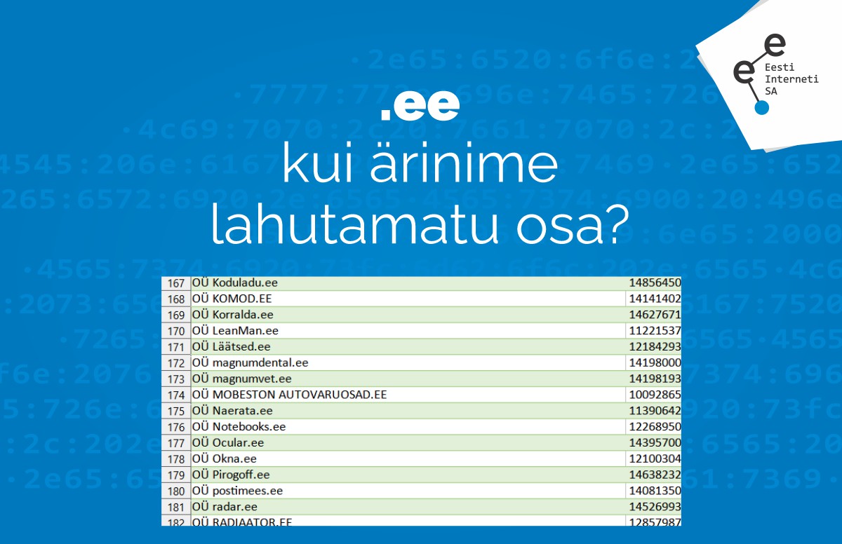 .ee kui ärinime lahutamatu osa? Aga miks ka mitte!